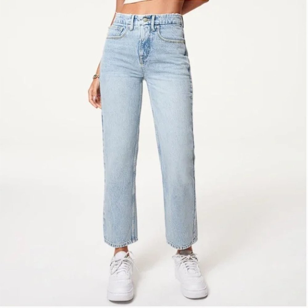 Good American Good Heritage Blue Straight High Rise Jeans